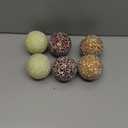 Vesici 6 Pcs Mosaic Sphere Balls Decorative for Bowls, Mosaic Glass Balls Decorative Orbs Table Sphere for Living Room Decor Centerpiece for Vases Dining Table Decor, Diameter 2.4 Inch(Classic Colors)