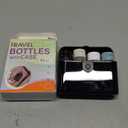 HUITAI Travel Bottles with Case, 4x2oz TSA Approved, Leak-Proof, Press to Unlock, Compact & Portable Travel Toiletries (Black)