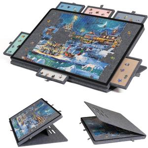 Becko US 1000 Piece Tilting Puzzle Board with 2-in-1 Designed Stand & Cover