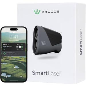 Arccos Smart Laser Rangefinder with Slope & Wind Golf AI-Powered Plays Like Distances, AI Strategy & Green Maps, Tournament Legal Toggle, Free First Year