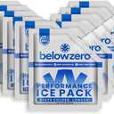 Below Zero Reusable Ice Packs for Coolers  Long Lasting Cooler Ice Pack Blocks, Leak-Proof Freezer Packs for Camping, Lunch Boxes & Travel (7.5x6.5 (10-Pack))