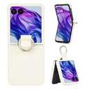 XNXCEVI for Motorola Razr+ 2024 Case with Ring, Premium Leather Back Cover Anti-Scratch Shockproof Case for Motorola Razr+ Plus 2024 (White)