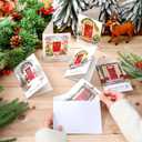 48 Pcs 4x6 Inch Christmas Red Doors Card with White Envelopes Holiday Greeting Cards Thank You Merry Christmas Welcome Cards Xmas Money Gift Card Holders