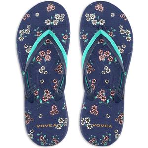 VOVEA Flip Flops For Women Non-Slip Bathroom Shower Shoes Cushion foam Indoor and Outdoor Sandals (10, Blue)