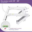 Mxclimate Window Air Conditioner Support Bracket,No Drilling AC Bracket ,Universal A/C Units Mounting Brackets,Heavy Duty Holds Up to 200 lbs.Fits Single Or Double Hung Windows