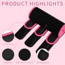 Sweat Waist Trainer For Women Men Waist Trimmer Sweat Belt Band Stomach Wrap Faja For Workout Lower Belly Fat (Black)
