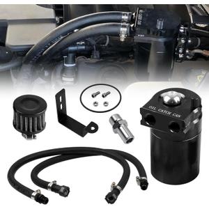 RYANSTAR RACING Oil Catch Can Air Oil Separator with Air Filter Compatible with Chevy Silverado 1500 GMC Sierra 1500 2014-2018 Chevy Tahoe Suburban GMC Yukon 2015-2020 (upgrade & with Breather)