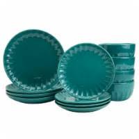 Mason Craft & More 10 Pack Stoneware Cfe Teal Dinnerware Set