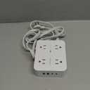 Extension Cord 10 Ft, Ultra Thin Flat Plug Power Strip Surge Protector with 8 Outlets 4 USB Ports (2 USB C), HANYCONY Outlet Extender Desk Charging Station for Home Office Dorm Room Essentials