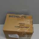 BEDELITE Fleece Throw Blanket for Couch - 300GSM Soft & Warm Fluffy Cream White Blanket, Decorative and Giftable Striped Blankets for Women, Men, 50"x60"