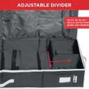 HOLDN' STORAGE Premium Wrapping Paper Storage Container - Durable 600D Tear-Proof, Fits 27 Rolls Gift Wrap, Extra Pockets for Ribbons & Bows, Underbed Storage - Ideal for Holiday Christmas, Black/White Trim