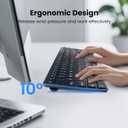 Wireless Keyboard-2.4G Ultra Slim Quiet Full Size USB PC Computer Keyboard,19 Multimedia Keys, Number Pad, Plug& Play, Lag-Free Ergo, Long Battery Life for Desktop, Laptop, Smart TV, MAC, Windows, QWERTY, Spacegray