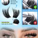 Wispy Lash Clusters Kit Fluffy Eyelash Clusters Kit Spiky Lash Extension Kit Volume Cluster Eyelash Extensions DIY Salon Look, 12-18 mm, 126Pcs