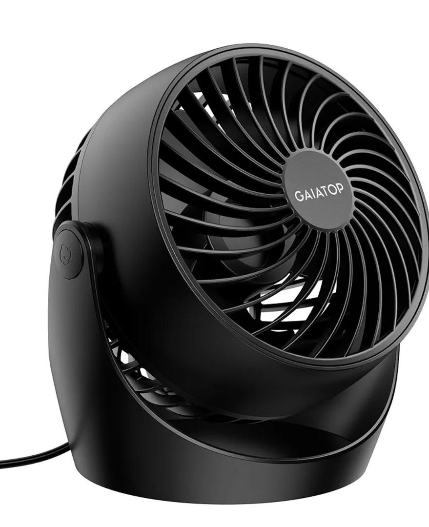 Gaiatop Desk Fan, 5-Inch Portable Electric Table Desktop Air Circulator Fans, Small but Powerful with 3 Speed 360° Adjustable Tilt for Cooling Home Dorm Office Bedroom Bathroom Kitchen, Black