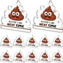 12 Pcs Acrylic Awards Trophies Poop Emote Trophy Fun Award Gift Bulk Cute Funny Award Trophy Team Gifts Humorous Awards Prize for Events