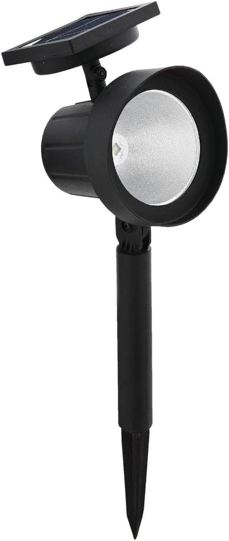 Outdoor Expressions Black 15 Lumens Plastic Floodlight Solar Path Light 
