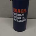 Coach Gifts - 32 Oz Coach Nutriton Facts Water Bottle, The Man The Myth The Legend - Christmas Birthday Cheer Coachs Gifts, Soccer Softball Basketball Swim Coachs Appreciation Gift for Him
