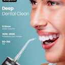 Onlyone Rechargeable Cordless Water Flosser with Adjustable Water Pressure for Daily Oral Care, Power Dental Flosser for Home and Travel Use, Portable Oral Irrigator for Sensitive Gums and Braces Care (Black)