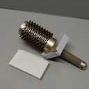 AIMIKE Round Hair Brush, Nano Thermal Ceramic & Ionic Tech, 2.1 Inch Barrel with Boar Bristles for Enhanced Texture, Golden, Hair Drying, Styling, Curling and Shine + 4 Free Clips