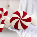 GKWW 2Pcs Christmas Candy Cane Plush Pillow Red White Peppermint Throw Pillows Xmas Red Spiral Lollipop Pillow Cute Christmas Decorations for Sofa Windowsills Sofa Bedroom (Candy)