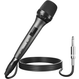 TONOR Professional Vocal Microphone for Singing, Dynamic Handheld Wired Karaoke Mic, Cardioid Studio Microfono with 4.5M XLR to 1/4" Cable, for Speakers/Mixer Machine/Amp/Speech/Karaoke and Outdoors