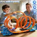 Race Track Car Set for Kids Ages 3-5 4-8, Toy Car Track Set for Boys 3+ with 5 Rotating Track, Race Car Track with 2 Small Cars, Boys Toy, Gifts Toys for Kids 3 4 5 6 7 8