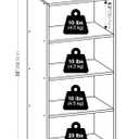 Furinno Basic Book Shelf, 4-Tier Bookcase with Open Shelf, Bookshelf, Cube Storage Organizer, 11 x 17 x 35, for Living Room, Bedroom, Home Office, White
