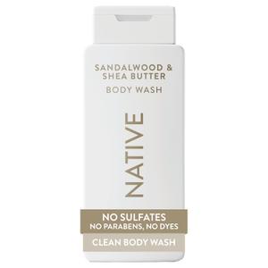 Native Body Wash Contains Naturally Derived Ingredients | For Women & Men, Sulfate, Paraben, & Dye Free Leaving Skin Soft and Hydrated | Sandalwood & Shea Butter 18 oz