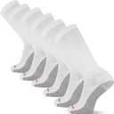 Wolverine Men's Cotton Comfort Over the Calf Socks - 6 Pairs, Breathable Arch Support (7-12, Otc - White)