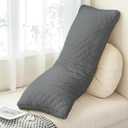 Ubauba Memory Foam Body Pillow, Full Large Body Pillows for Adults, Firm & Fluffy Long Bed Pillows for Sleeping (20x54 inch, Grey)