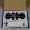 WiFi-Triggered 5-in-1 WiFi Smart Fingerprint Door Knob Lock with Keypad - Lock-Side Programming, Local Data Storage, Doorbell-Triggered Remote Unlock, Real-Time Alerts - Ideal for Bedrooms, Offices (Matte Black)