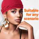 BEACE Silk Satin Lined Pre-Tied Turban Durag Head Wrap for Men & Women, Halo Turban Skull Cap Bonnet Hair Cover for Sleeping (X-Large, Black/Green)