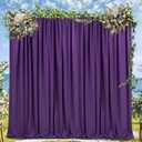 Purple Backdrop Curtains 2 Panels 5ft x 10ft Polyester Backdrop Drapes for Wedding Mermaid Party Halloween Photography Decorations