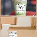 iEager White Square Thermal Label Stickers, 3" x 3" Self-Adhesive Square Direct Thermal Labels with Perforation Line, 500 Sheets/Roll