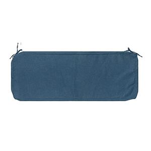 Outdoor Bench Cushion Cover 54 x18 x 3 inch,Water Resistant Cover with Zipper&Ties,Fade-Resistant Slipcover,Patio Porch Swing Cushion Cover Replacement Only,No Insert(Denim Blue)