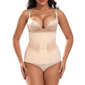Moolida Abdominal Binder Post Surgery Postpartum Belly Band Belly Wrap Hernia Belt (Nude, XL) (X-Large)