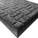 MATALL Door Mat Outside Entryway- 36x17 Inches Welcome Matt Outdoor, Dirt Trapper Indoor Doormat for Back Door, Patio, Porch, or Garage (Gray) 