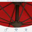 10FT Patio Umbrella, Outdoor Umbrella with Push Button Tilt and Crank, 8 Sturdy Ribs, UV Protection & Waterproof Market Umbrella for Pool, Backyard, Beach,Deck (Red), 120 inches