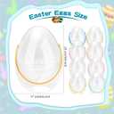  Giant Clear Easter Eggs Fillable Jumbo Plastic Easter Eggs Large Clear Easter Egg Empty for Easter (10 Pcs - Clear with Colorful Handle (10 Inch))