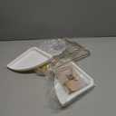 FSyueyun 2-Tier Corner Bathroom Counter Organizer, Tool-Less Installation Vanity Shelf Small Plastics Countertop Makeup Tray Skincare Perfume Organizers (Gold)