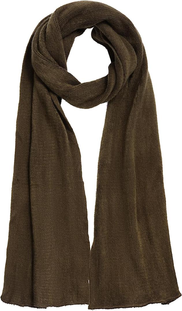 Scarf Winter Long Scarves for Women Men Cold Weather 72"x9.8" Soft (Brown, L)