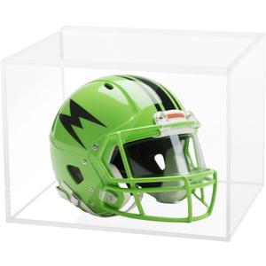 Klmnop Mini Helmet Display Case, Clear Acrylic Football Baseball Helmet Protection Case, UV Protection Storage Box for Autographed Balls and Mini Helmets(Clear)