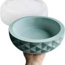 Wehous Diamond Shape Large Bowl Silicone Molds, Geometric Round Container Casting Mold for Epoxy Resin Concrete Cement, Big Storage Candle Holder Plant Pot Mold DIY Art Crafts Ornament Gift