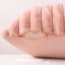 Pallene Faux Fur Decorative Throw Pillow Covers 12x20 Set of 2, Pink