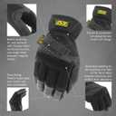Mechanix Wear FastFit Work Gloves - Anti-Slip & Abrasion Resistant Heavy Duty Gloves - Touchscreen Compatible - Vibration Damping - Multipurpose Use - Large - Black