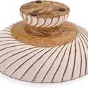 NIRMAN FRUIT BOWL Mango Wood Fruit Bowl Pedestal Bowl for Table Dcor, Wooden Fruit Bowl for Kitchen Counter Pedestal Fruit Bowl, Dried Fruit (12" X 12" X 4.75")