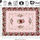 Valentine's Day Vintage Tablecloth Red Rose Bushes Rectangle Tablecloth 5571 Inch Romantic Valentine's Day Table Cover for Valentine Home Candlelight Dinner Decorations