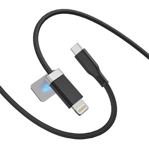 StayCable USBC to Lightning Cable with Magnetic Cord Holder 5FT, Fast Charging, Braided and Data Sync for Phone 12,13,14 Home Car Desk Cable Management Original Design