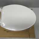 Toddler Toilet Seat White Elongated Toilet Seat with Toddler Seat, Quick-Release & Slow-Close Hinges, Child & Adult Friendly, Fits 19-Inch Elongated Toilets, Perfect for Family Bathroom Training