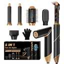 5 in 1 Blow Dryer Brush, Hair Dryer Brush with Detachable Air Styler, Negative Ionic Magic Hair Styler, Hot Air Brush for Women Volumizer, Straightener, Drying